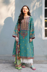 Sapphire - Winter 3PC Dhanak Embroidered Suit - kp3315